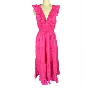 House of Harlow 1960 Barbie pink ruffle maxi dress size XL nwt